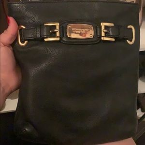 Michael Kors Crossbody black leather bag!